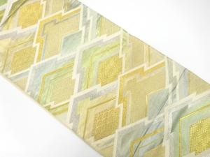 アンティーク　松皮菱に古典柄織り出し袋帯（材料）